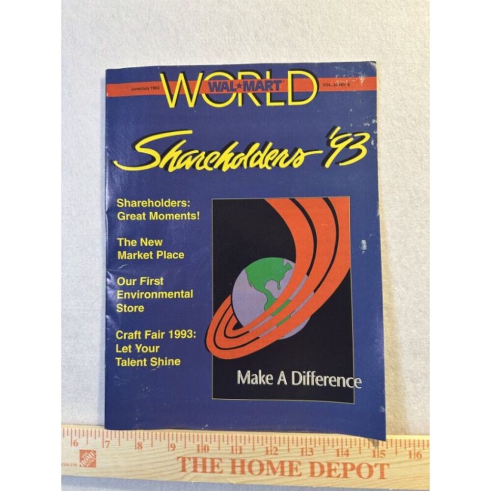 Walmart World June/July 1993, Shareholders '93, employee magazine, 39 pages